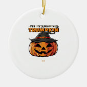 Happy Halloween Trumpkin Classic Keramik Ornament (Vorne)
