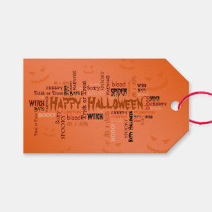 Happy Halloween Typografie Geschenkanhänger