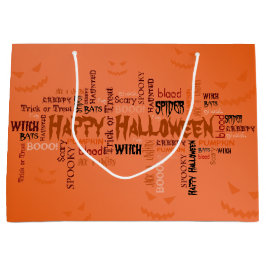 Happy Halloween Typografie Große Geschenktüte