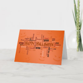 Happy Halloween Typografie Karte