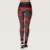 Happy Halloween Typografie Leggings (Rückseite)