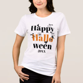 Happy Halloween Typografie mit Vintagen Elementen Tri-Blend Shirt