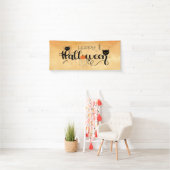 Happy Halloween Typografie Orange Party Banner (Insitu)
