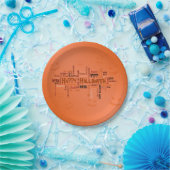 Happy Halloween Typografie Pappteller (Party)