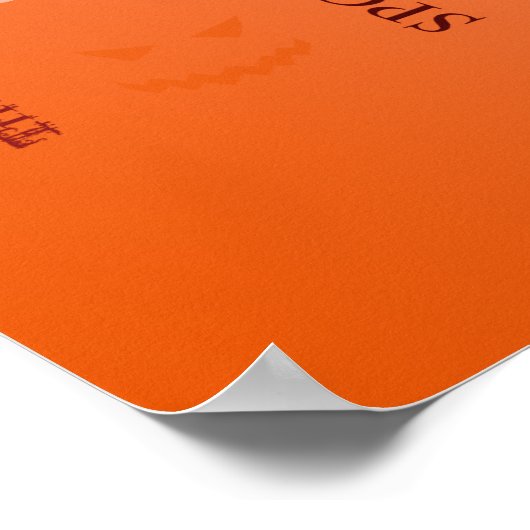 Happy Halloween Typografie Poster (Ecke)