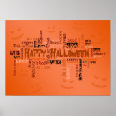 Happy Halloween Typografie Poster (Vorne)