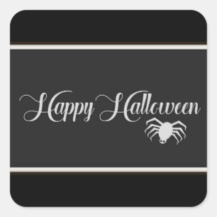 Happy Halloween Typografie Quadratischer Aufkleber