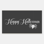Happy Halloween Typografie Rechteckiger Aufkleber (Vorderseite)