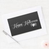 Happy Halloween Typografie Rechteckiger Aufkleber (Umschlag)