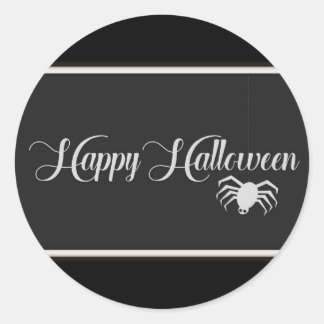 Happy Halloween Typografie Runder Aufkleber