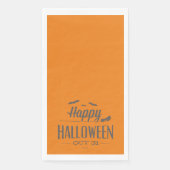 Happy Halloween Typografie Serviette (Vorderseite)