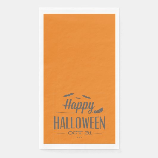 Happy Halloween Typografie Serviette (Vorderseite)