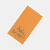Happy Halloween Typografie Serviette (Ecke)