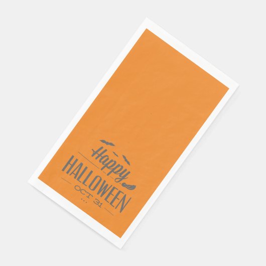 Happy Halloween Typografie Serviette (Ecke)