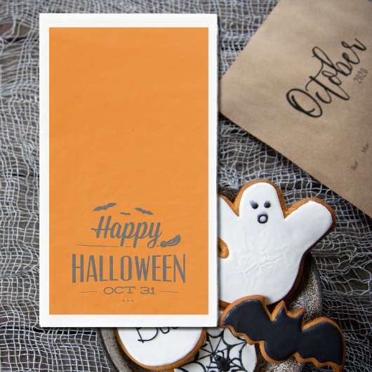 Happy Halloween Typografie Serviette