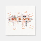 Happy Halloween Typografie Serviette (Vorderseite)