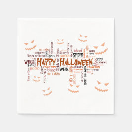 Happy Halloween Typografie Serviette