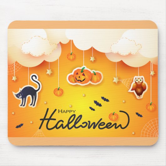 Happy Halloween über den Wolken Mousepad (Vorne)