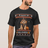 Happy Halloween Ugly Poodle Howl-o-ween Pumpkin Do T-Shirt (Vorderseite)
