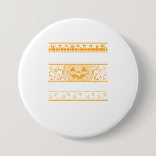 Happy Halloween Ugly ter Design Pumpkins Button
