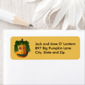 Happy Halloween - Uncut Pumpkin Address Labels (Insitu)