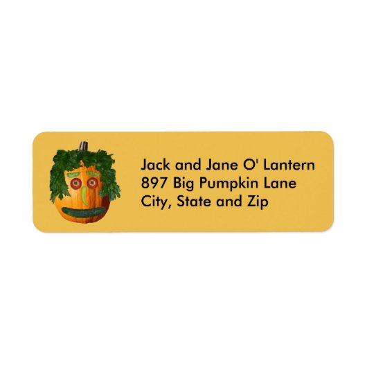 Happy Halloween - Uncut Pumpkin Address Labels (Vorne)