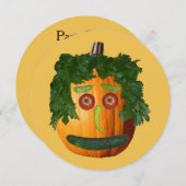 Happy Halloween - Uncut Pumpkin Einladungen (Vorne/Hinten)