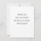 Happy Halloween und Trick oder Treat Card Mitteilungskarte (Rückseite)