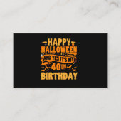 Happy Halloween und Yes Das ist mein 40. Geburtsta Begleitkarte (Vorderseite)