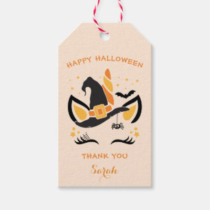 Happy Halloween Unicorn Hexe Geschenkanhänger