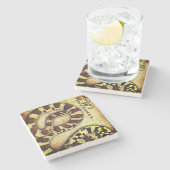 Happy Halloween-Untersetzer Steinuntersetzer (Seitenansicht)