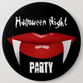 Happy Halloween Vamp Round Button (Vorderseite)