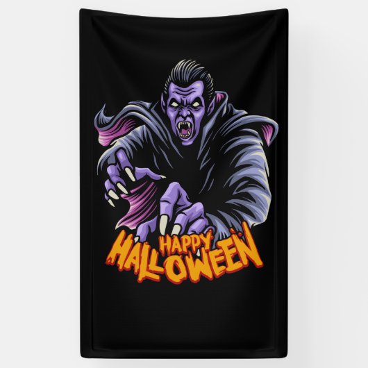 HAPPY Halloween Vampire Banner (Vertikal)