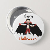 Happy Halloween Vampire Button (Vorne & Hinten)