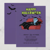 Happy Halloween Vampire Invite Einladung (Vorne/Hinten)