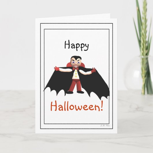 Happy Halloween Vampire Karte (Vorderseite)