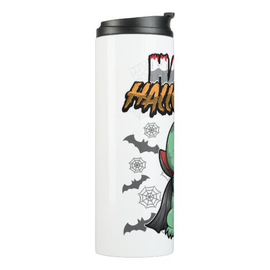 Happy Halloween verkleideter Drache Thermosbecher (Nach links gedreht)