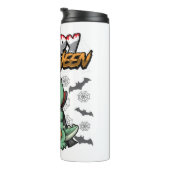 Happy Halloween verkleideter Drache Thermosbecher (Nach rechts gedreht)