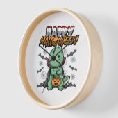Happy Halloween verkleideter Drache Uhr (Winkel)