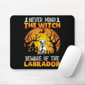 Happy Halloween Vibes Decor Beware Of The Labrador Mousepad (Mit Mouse)