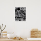 Happy Halloween Vintag Owl Poster (Küche)