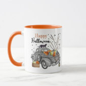 Happy Halloween Vintag Truck Pumpkins Tasse (Links)