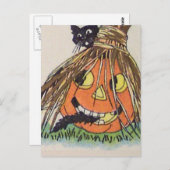 Happy Halloween (Vintage Halloween-Karte) Postkarte (Vorne/Hinten)