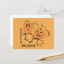 Happy Halloween Vintage Postkarte