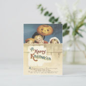 Happy Halloween Vintage Postkarte (Stehend Vorderseite)