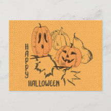 Happy Halloween Vintage Postkarte