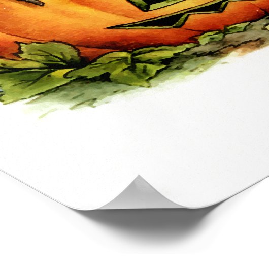 Happy Halloween Vintages Halloween Postkartenkunst Poster (Ecke)