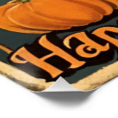 Happy Halloween Vintages Kind und Kürpen Poster (Ecke)