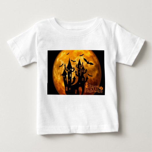 Happy Halloween (Vollmond) Baby T-shirt (Vorderseite)