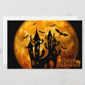 Happy Halloween (Vollmond) Briefpapier (Vorne/Hinten)